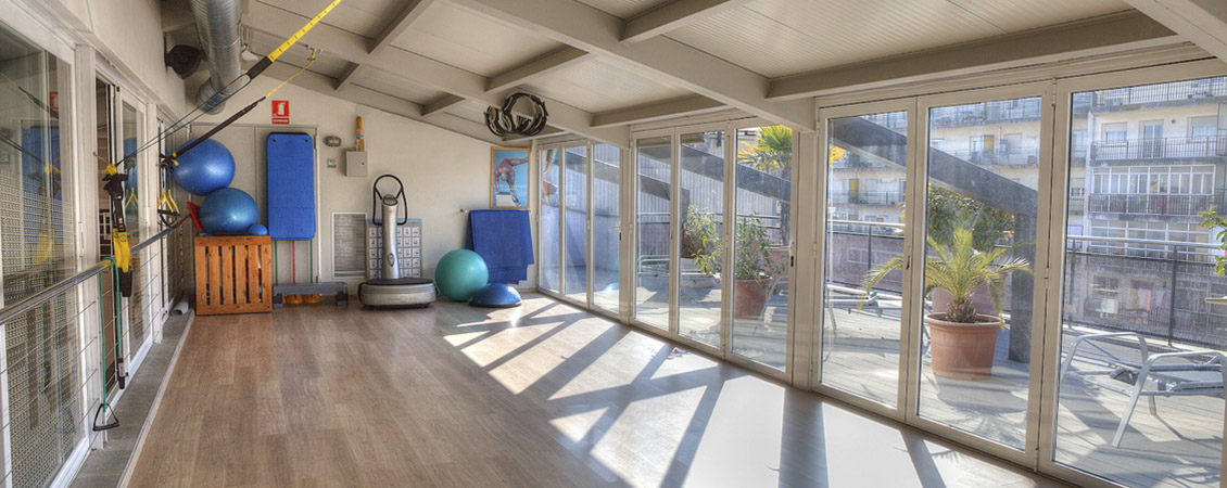 La sala de pilates i el solarium